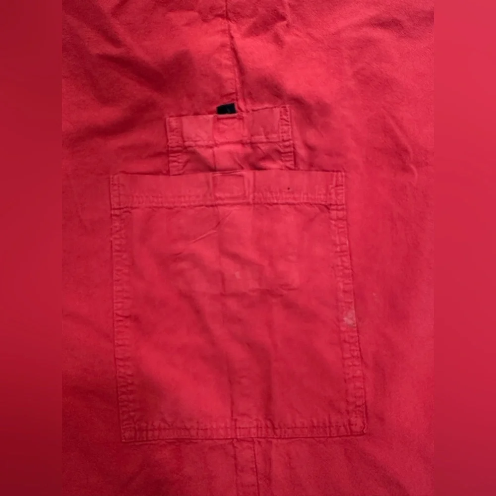 CaRáN New York Red Cotton Cargo Pants Plus Size 1X Coastal Boho Minimalist